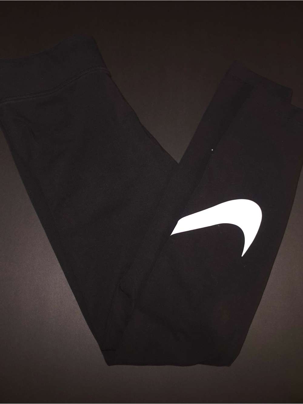 Nike Black Leggings with White Swoosh